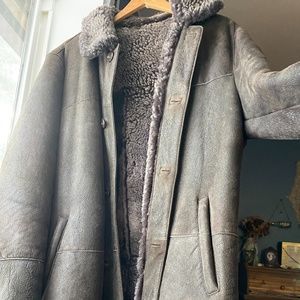 Shearling Lambs Wool Coat